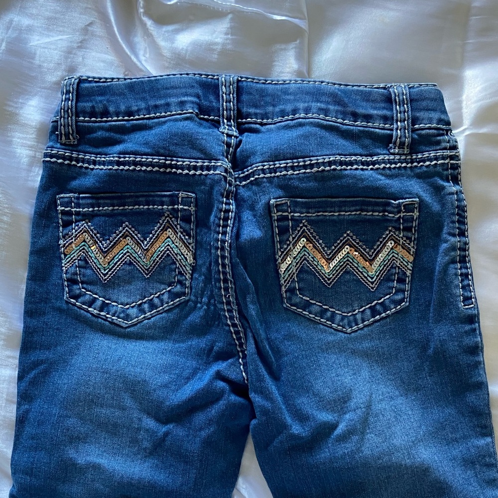 GirlsFirst Denim Jeans with Sequin Pockets